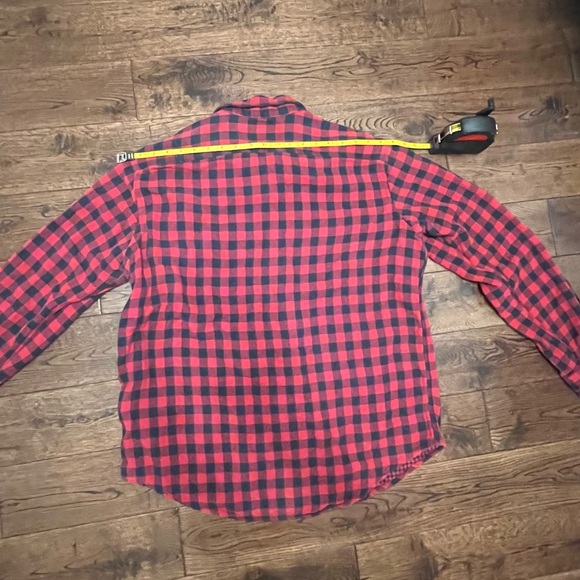 Polo Ralph Lauren Men’s XL Red Black Plaid Flannel Button Shirt Heavyweight - Picture 8 of 10